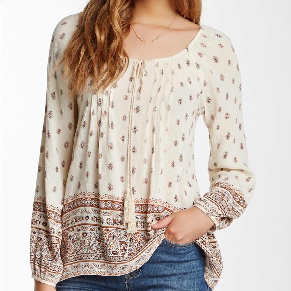 Blu Pepper Peasant Blouse